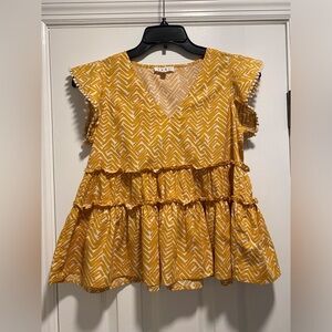 Boutique THML babydoll tiered top XS